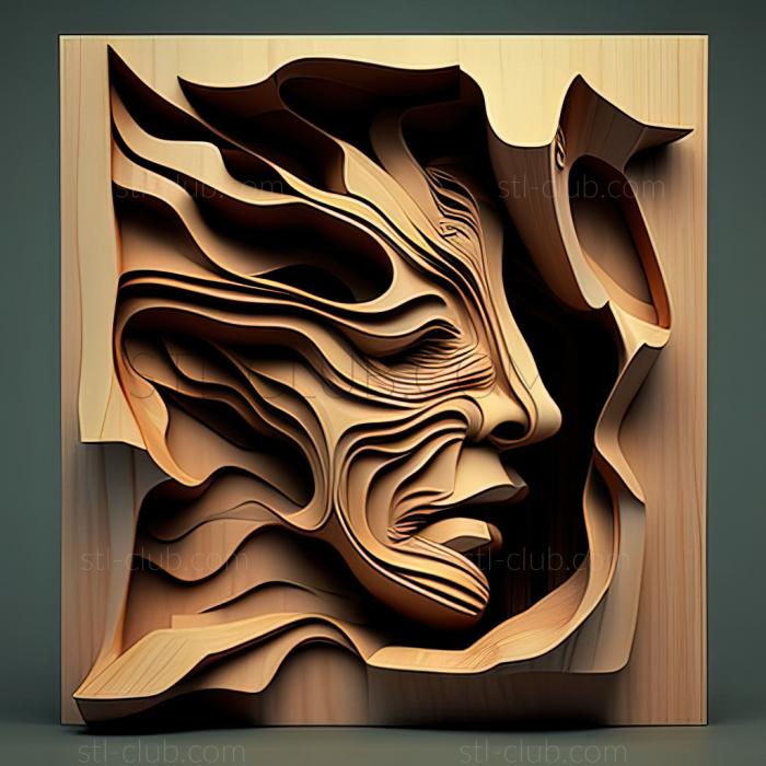 3D model st Abstract Expressionism (STL)